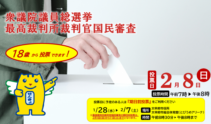 トップページスライダー：衆議院選挙及び最高裁判所裁判官国民審査