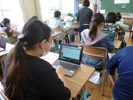 タブレット端末を使った授業