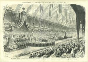 日本が初めて参加した慶応３年(1867) 第2回パリ万国博覧会の賞の授与式のようす