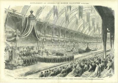 日本が参加したパリ万博の表彰式の絵