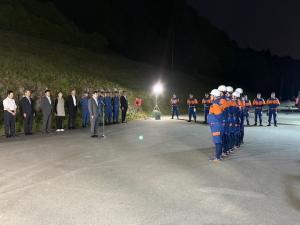 筑紫地区消防操法大会出陣式1