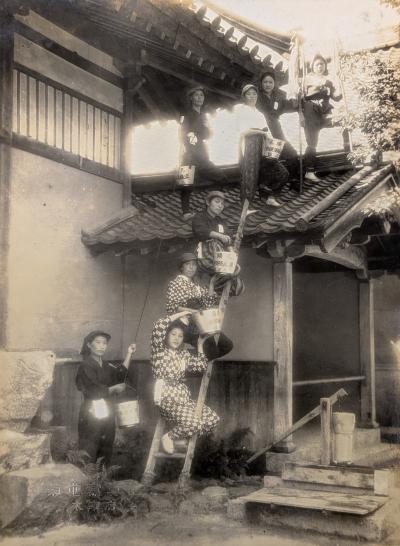馬場区の防空演習の写真
