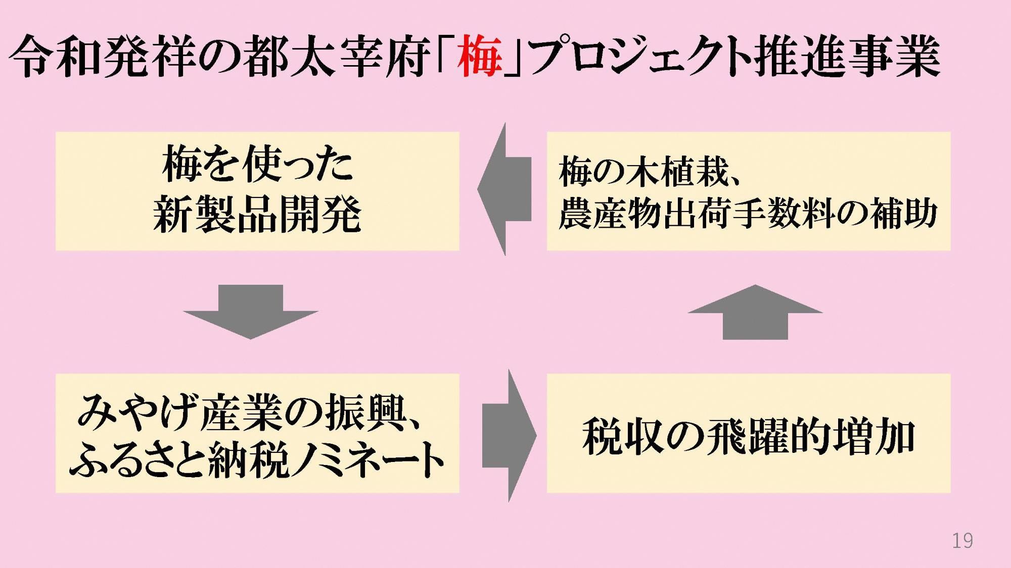 梅プロジェクト推進事業の流れ