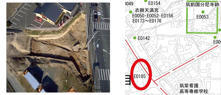 国分松本遺跡画像と位置図