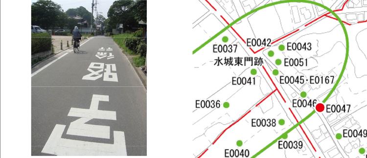 日田街道(博多往還)の画像と位置図