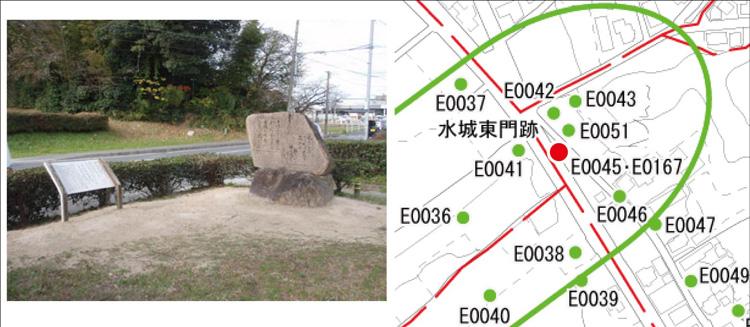 万葉歌碑娘子児島・大納言大伴卿画像と位置図