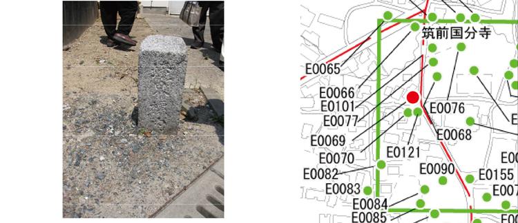 国分寺史跡指定境界標画像と位置図