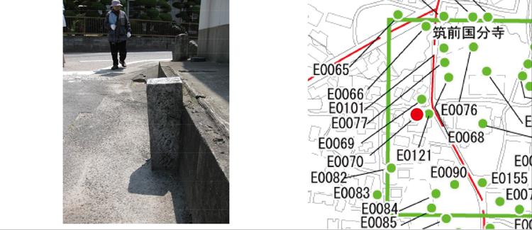 国分寺史跡指定境界標画像と位置図