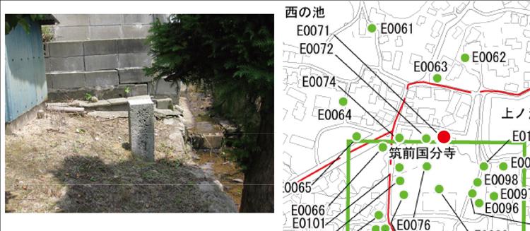 国分寺史跡指定境界標画像と位置図