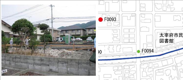 塚の画像と位置図