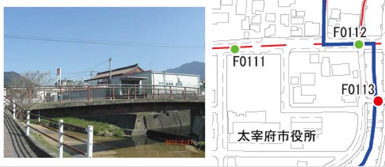高橋口橋画像と位置図