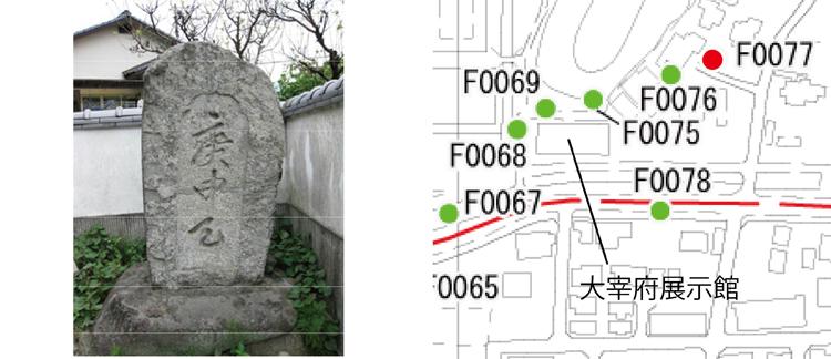 庚申塔画像と位置図