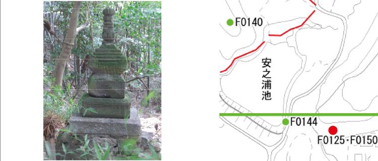 少弐資能墓の画像と位置図