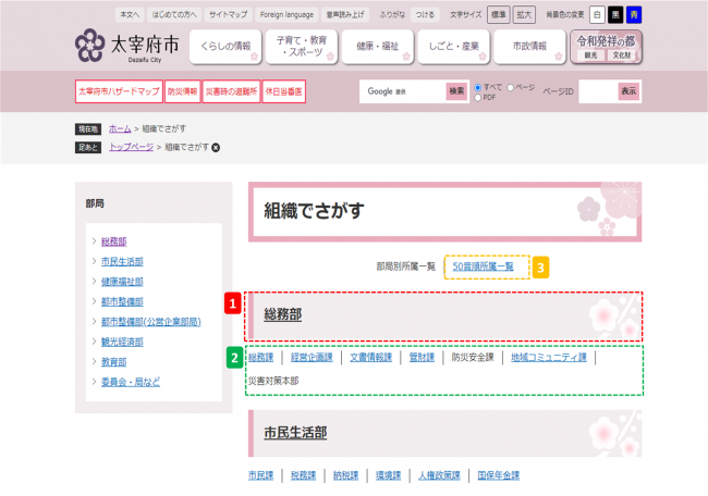 組織でさがす方法2