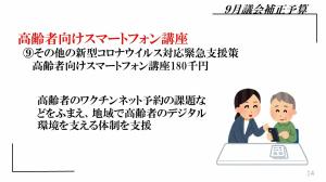 高齢者向けスマートフォン講座 。その他の新型コロナウイルス対応緊急支援策高齢者向けスマートフォン講座：18万円