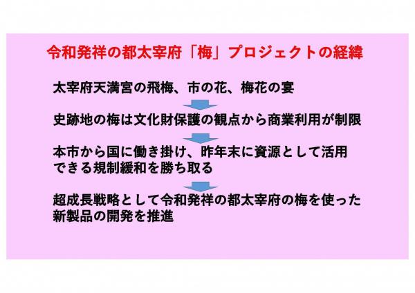 令和発祥の都太宰府「梅」プロジェクトの経緯