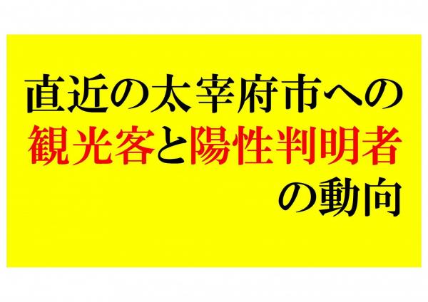 直近の太宰府市への観光客と陽性判明者の動向