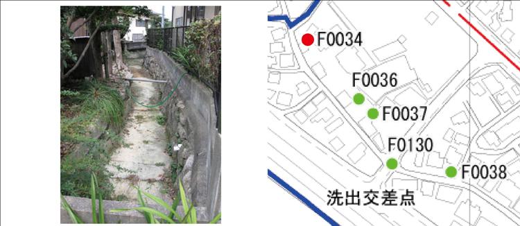 大谷川から流れてくる水路(洗出付近)