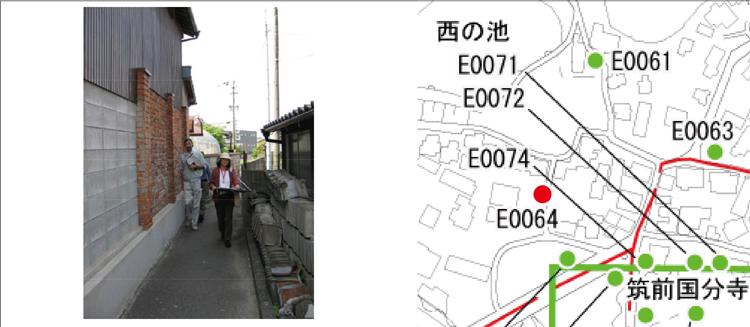 国分寺西側境界の延長になる道