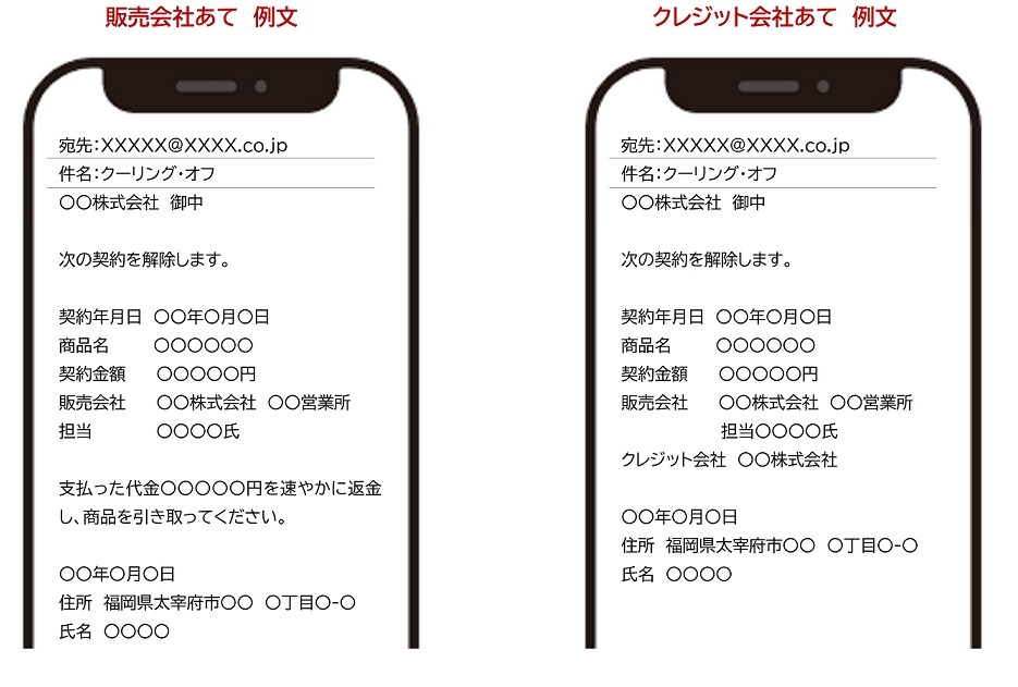 メールで通知する場合の記載例